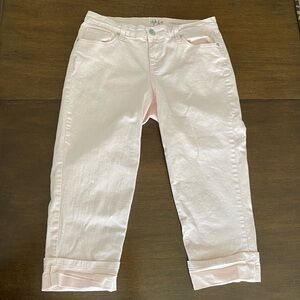 Style & Co. Pink Cuffed Capris Size 10P